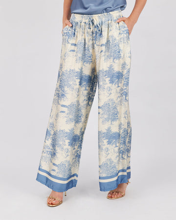 Pearl Light Blue Silk Pants