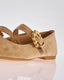 Khaki suede ballerina