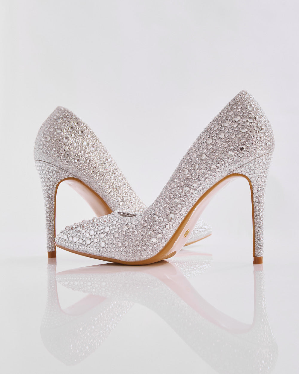 Plata glitter stiletto