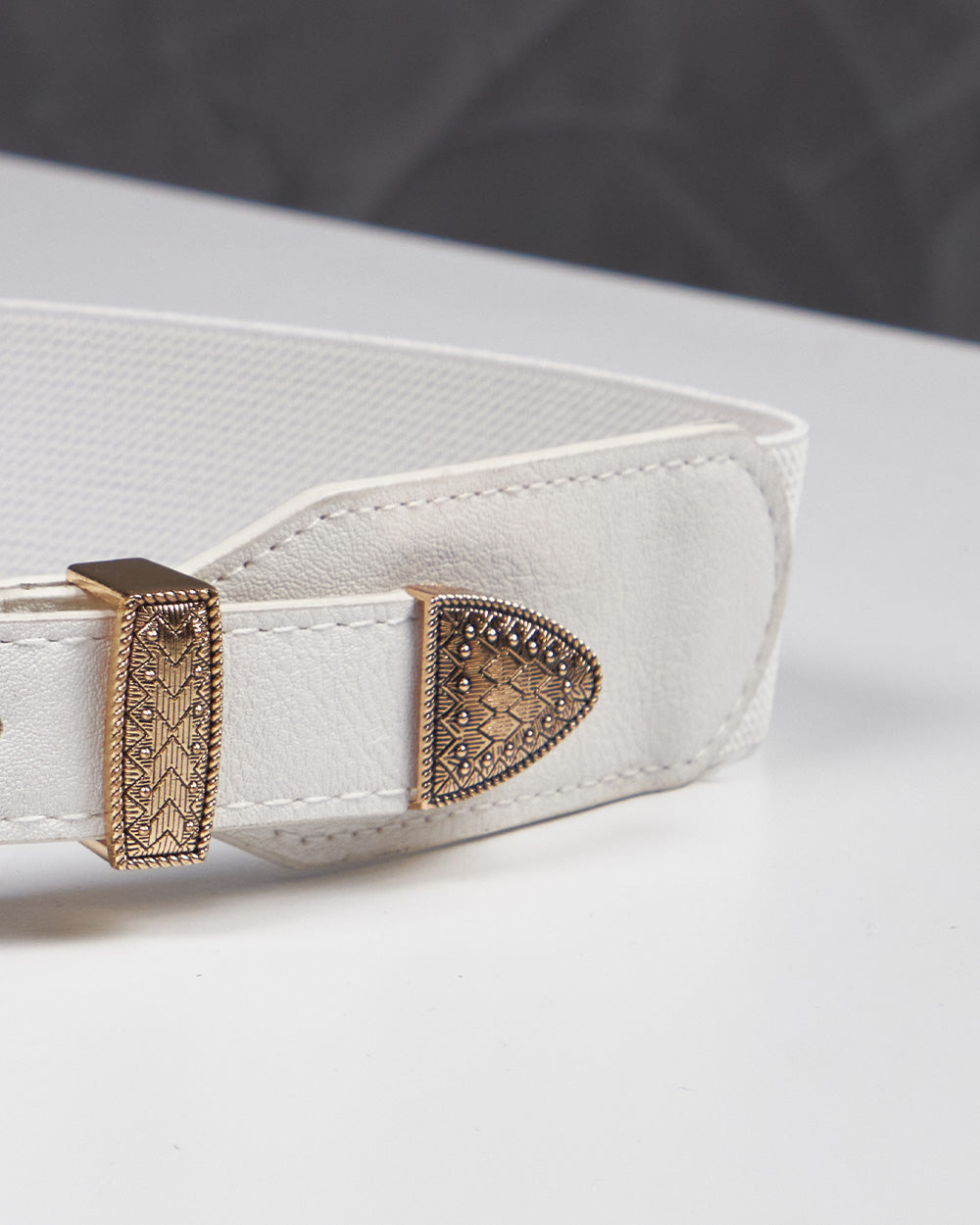 White Belt Double Buckle