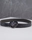 Black Suede Belt Heart Buckle