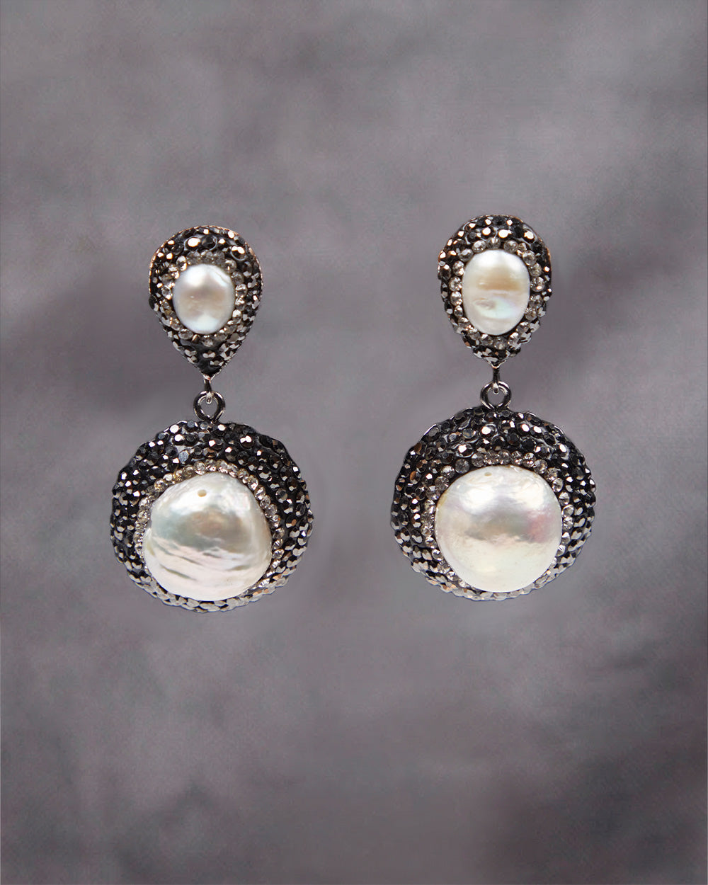 Silver Earrings Pearls