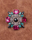 Multi Maltese Cross Brooch