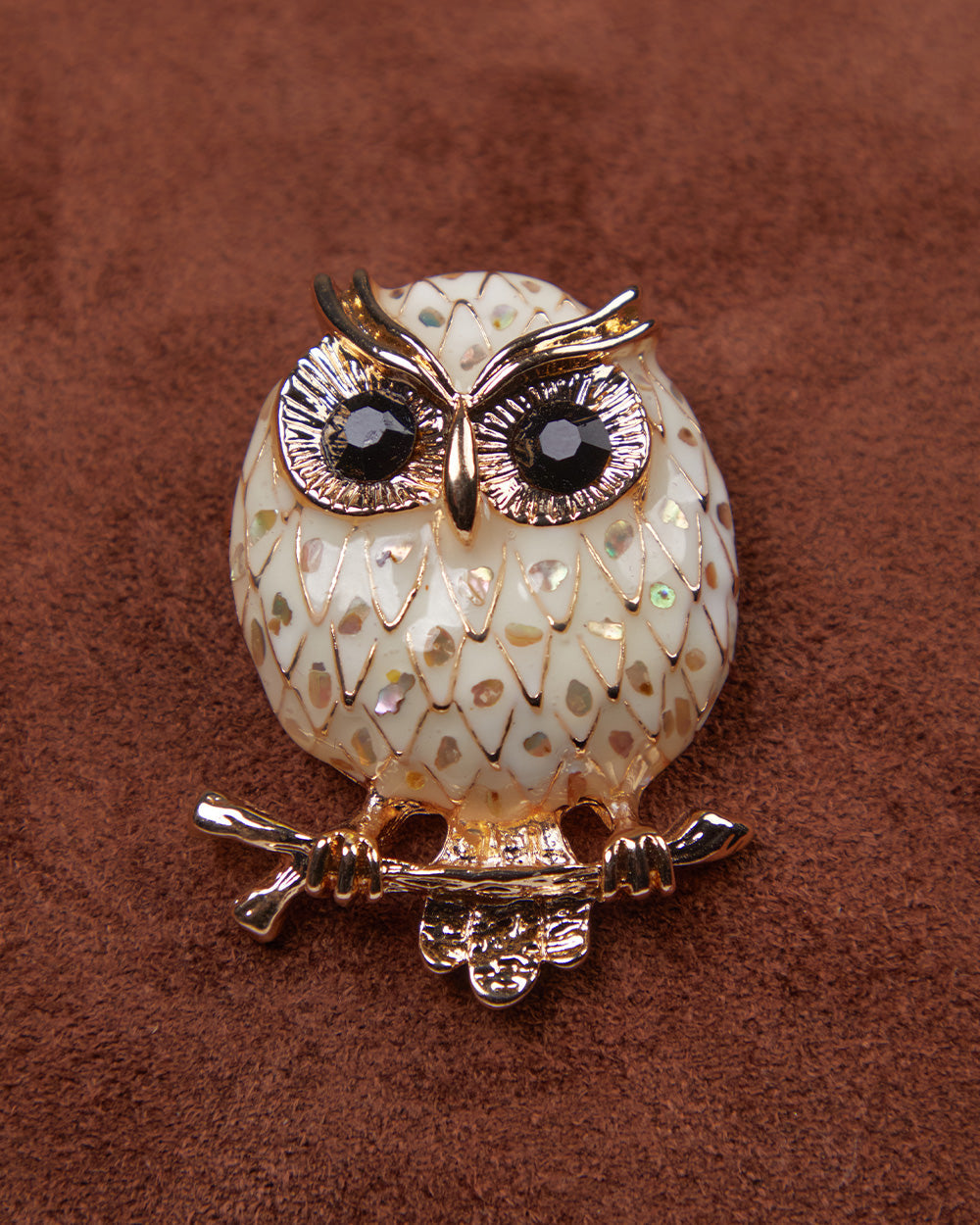 White Owl Brooch