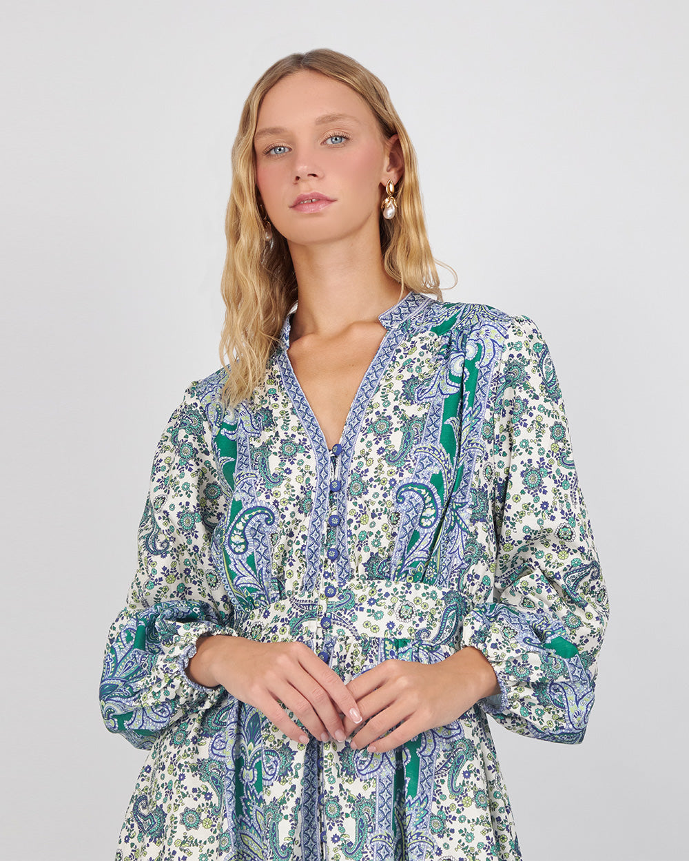 Green Multi-Neck Dress