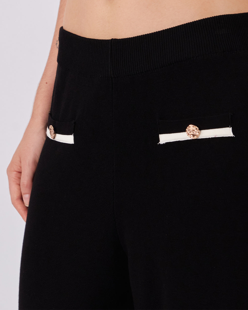 Black Knitted Pants