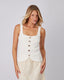 Cream Top Square Neckline