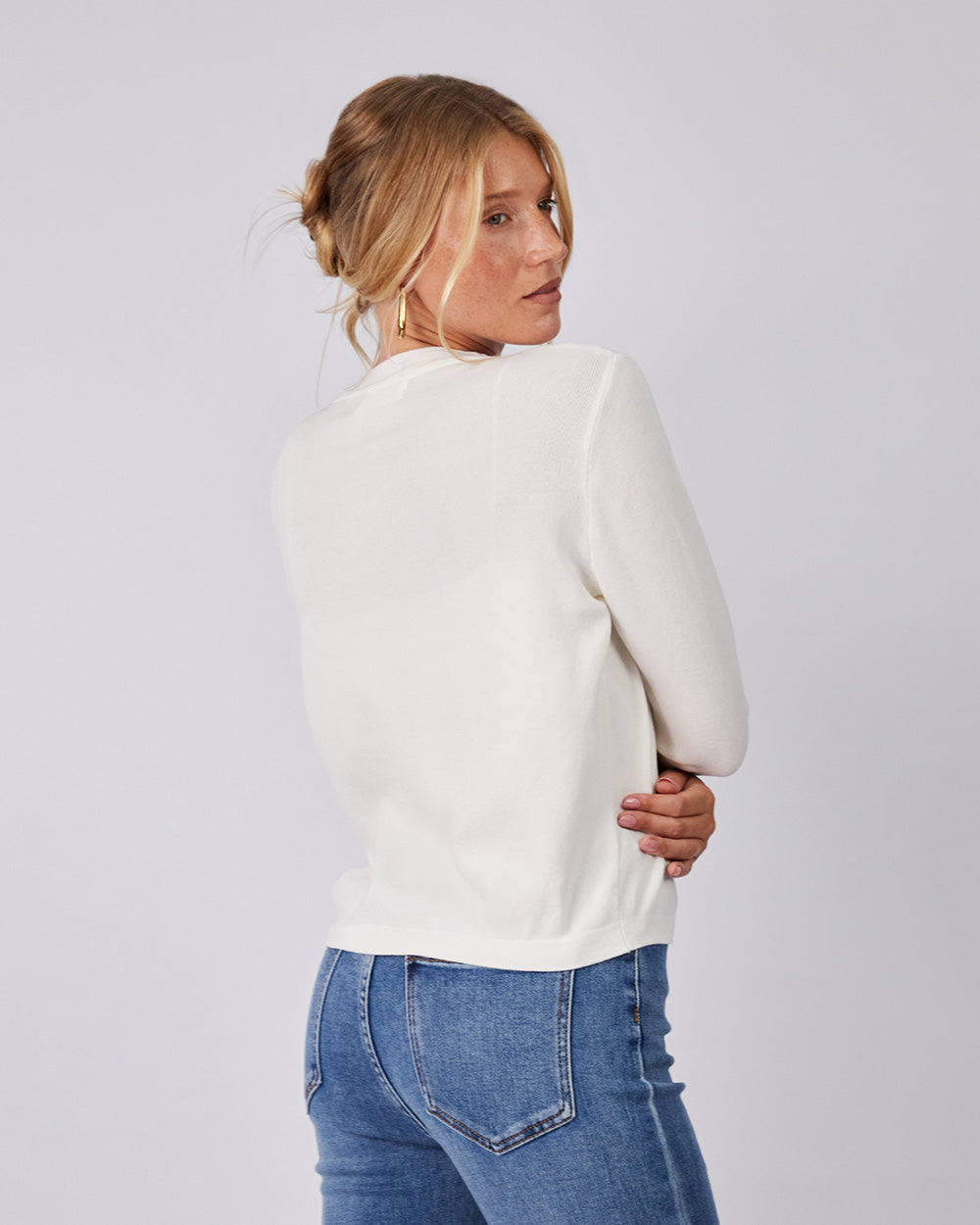 Pearl Cardigan Black Trim