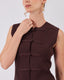 Chocolate Knit Vest Tang Buttons