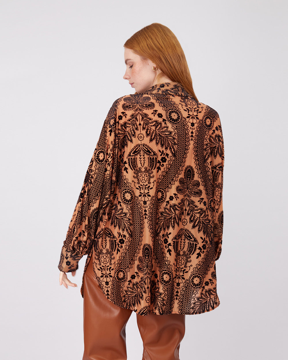 Camel Blouse Floral Print