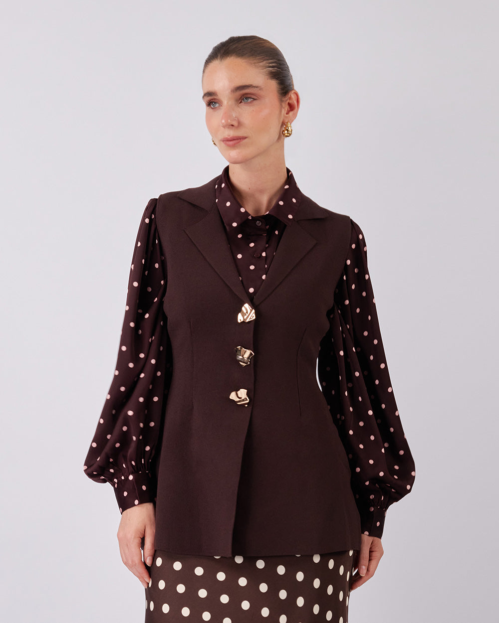 Chocolate Knitted Vest