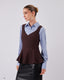 Chocolate Peplum Style Knitted Top
