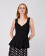 Black Peplum Knit Top