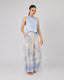 Light Blue Trousers With Blue Flowers