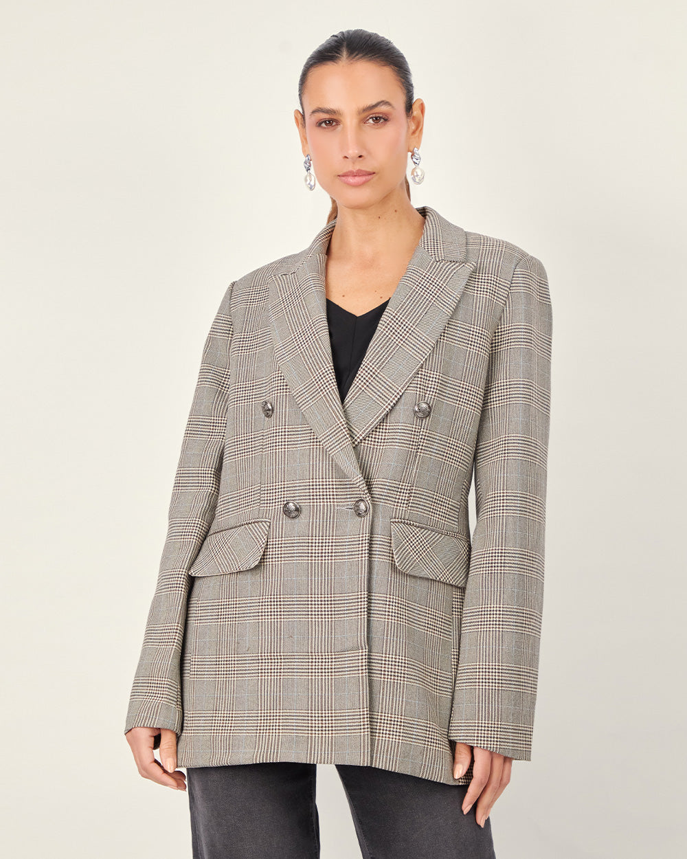 Brown Prince Of Wales Blazer