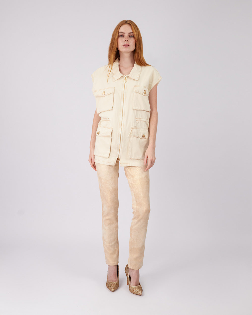 Beige Safai-Style Vest