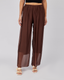 Brown Pants Elastic Waist
