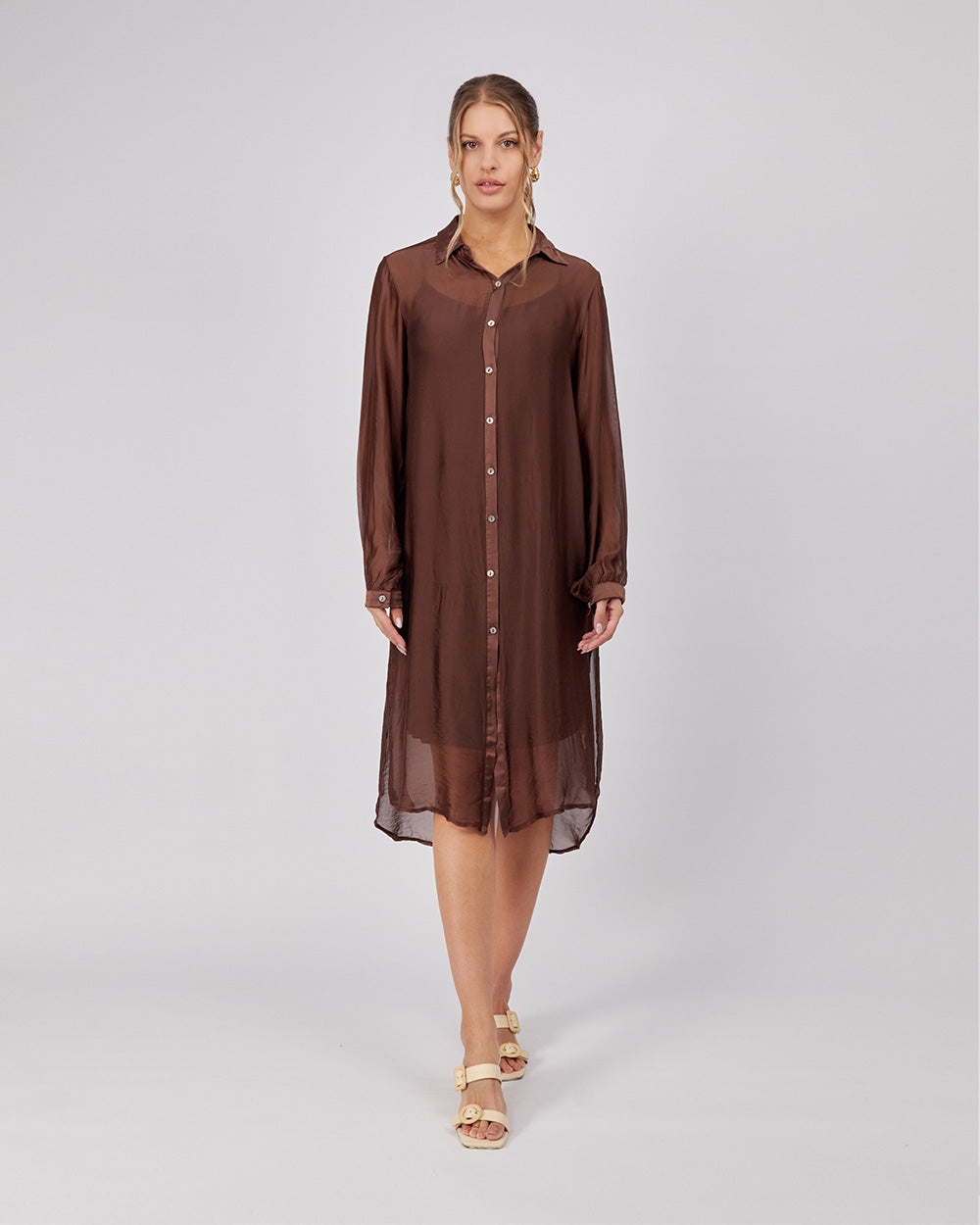 Brown Shirt Dress