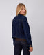 Blue denim jacket square buttons