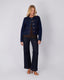 Blue denim jacket square buttons