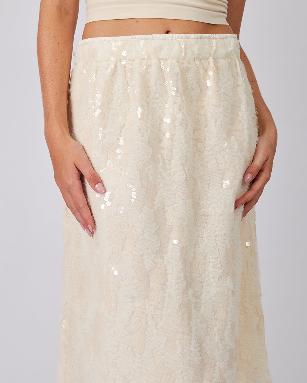 Cream Organza Skirt