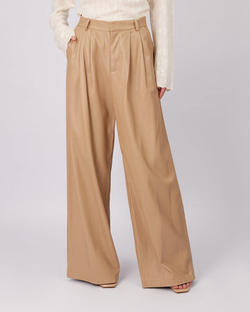 Beige Pleated Pant