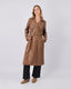 Long Brown Trench Coat Belt