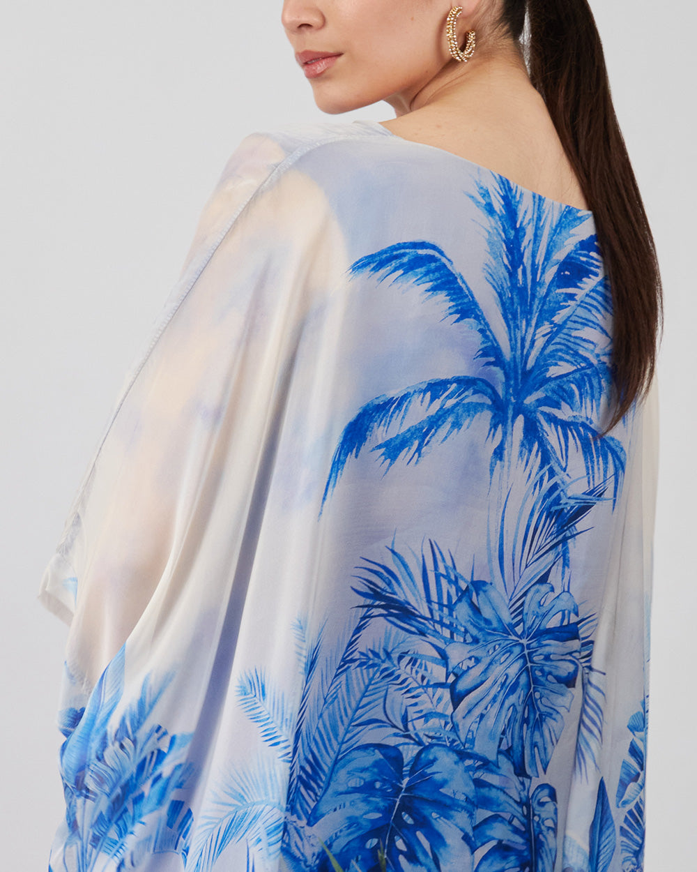 Floral Blouse With Wide Sleeves