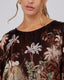 Brown Blouse Floral Print