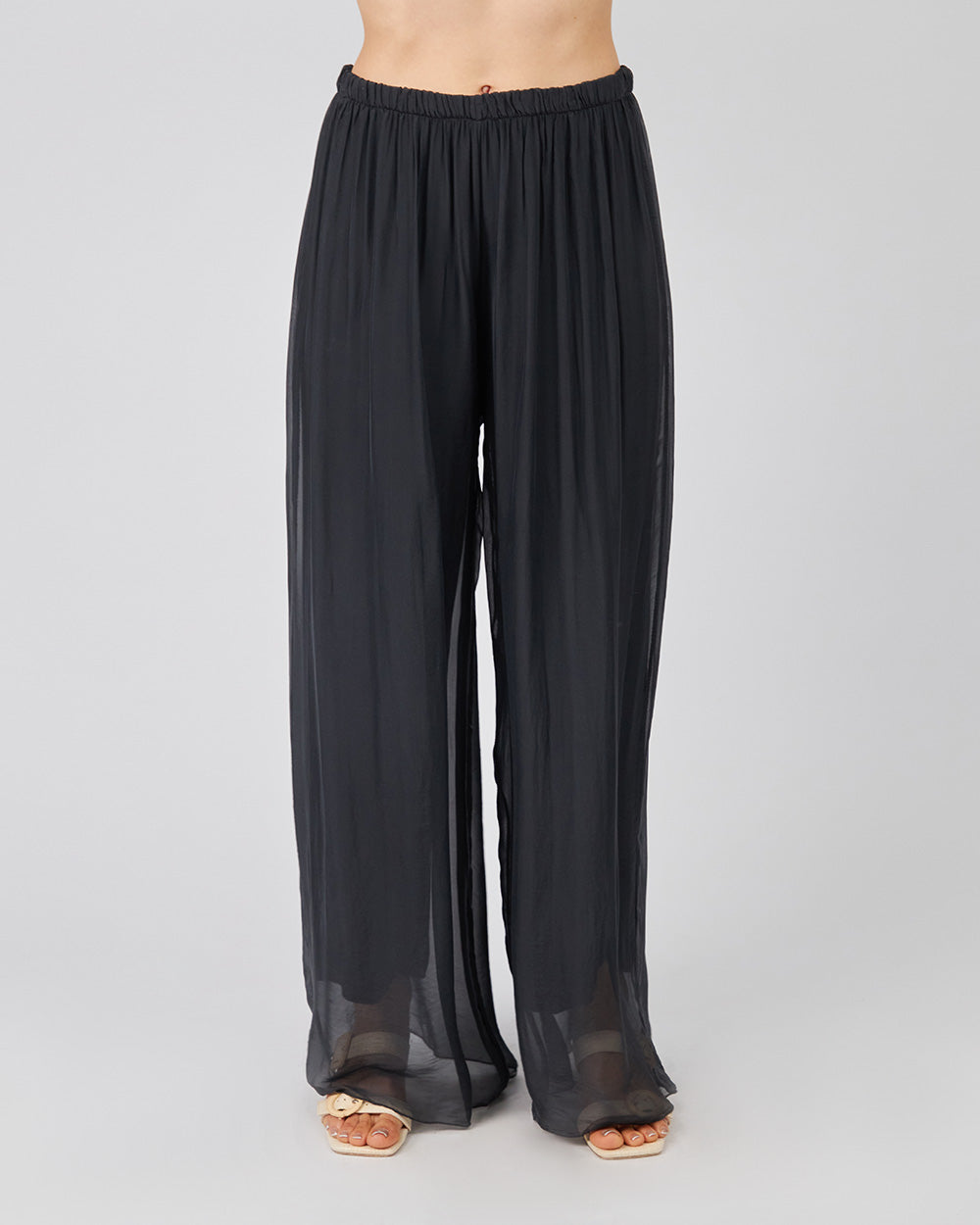 Gray Pleated Pants