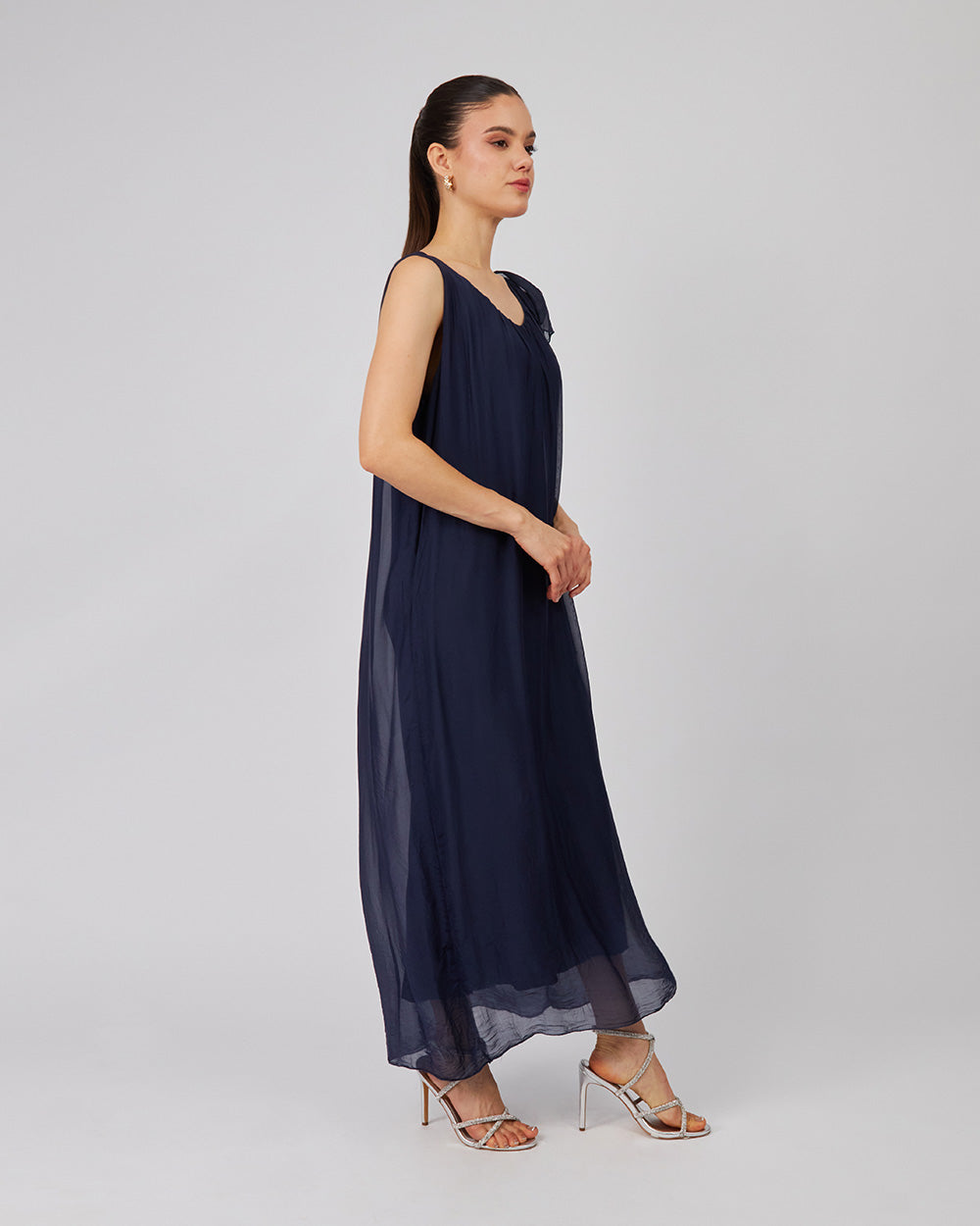 Blue Dress With Ruffles