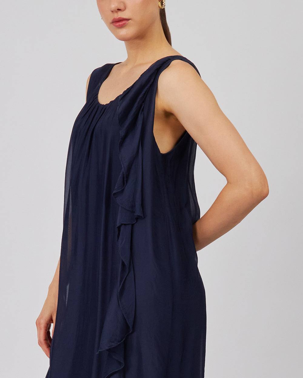 Blue Dress With Ruffles