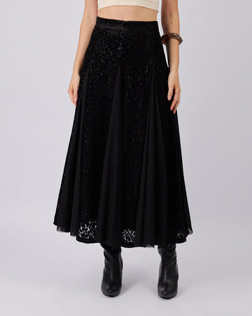Black Velvet Skirt