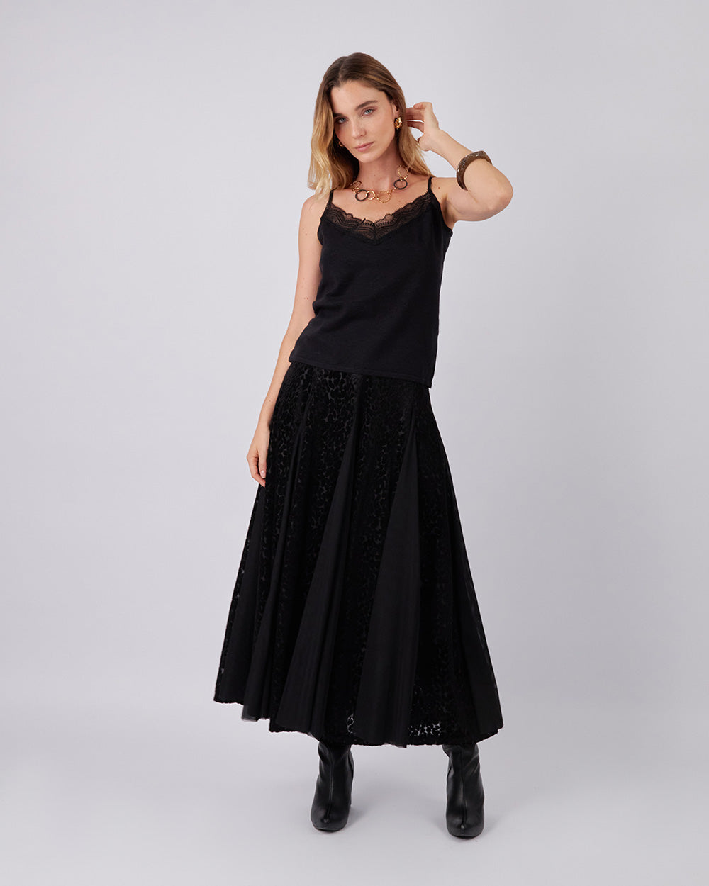Black Velvet Skirt