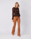 Chocolate Lace Blouse Bow