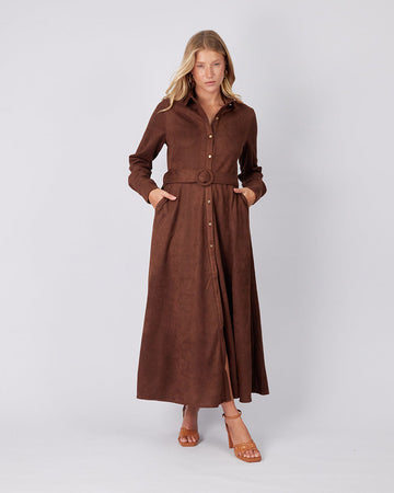 Chocolate Shirt Dress And Belt