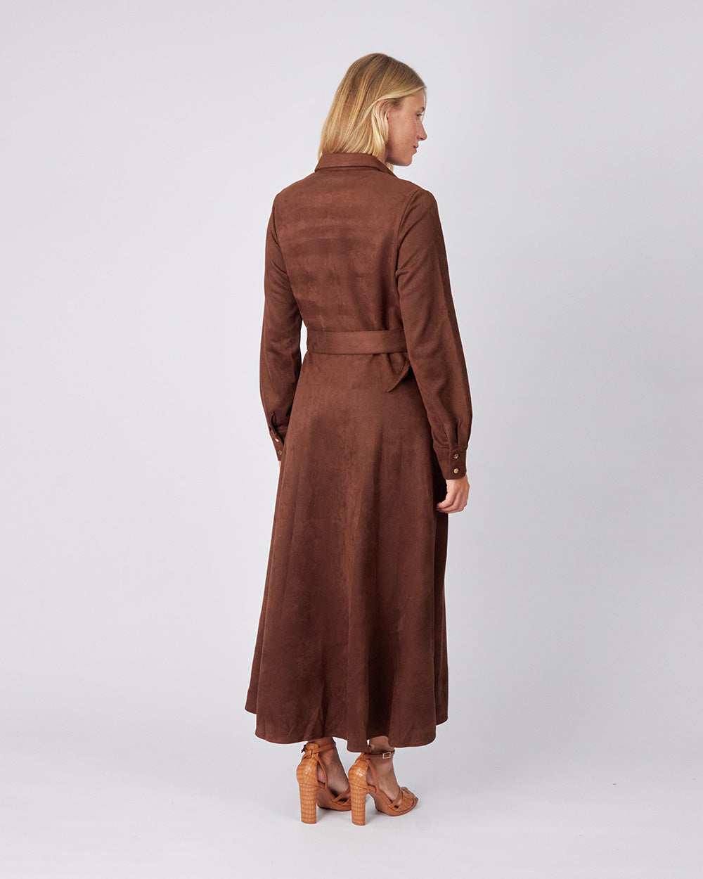 Chocolate Shirt Dress And Belt