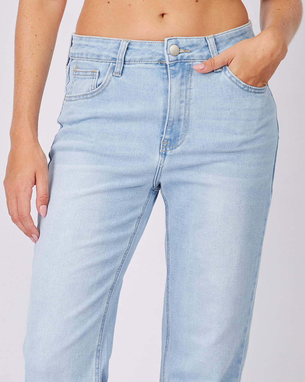 Classic Light Blue Denim Pants