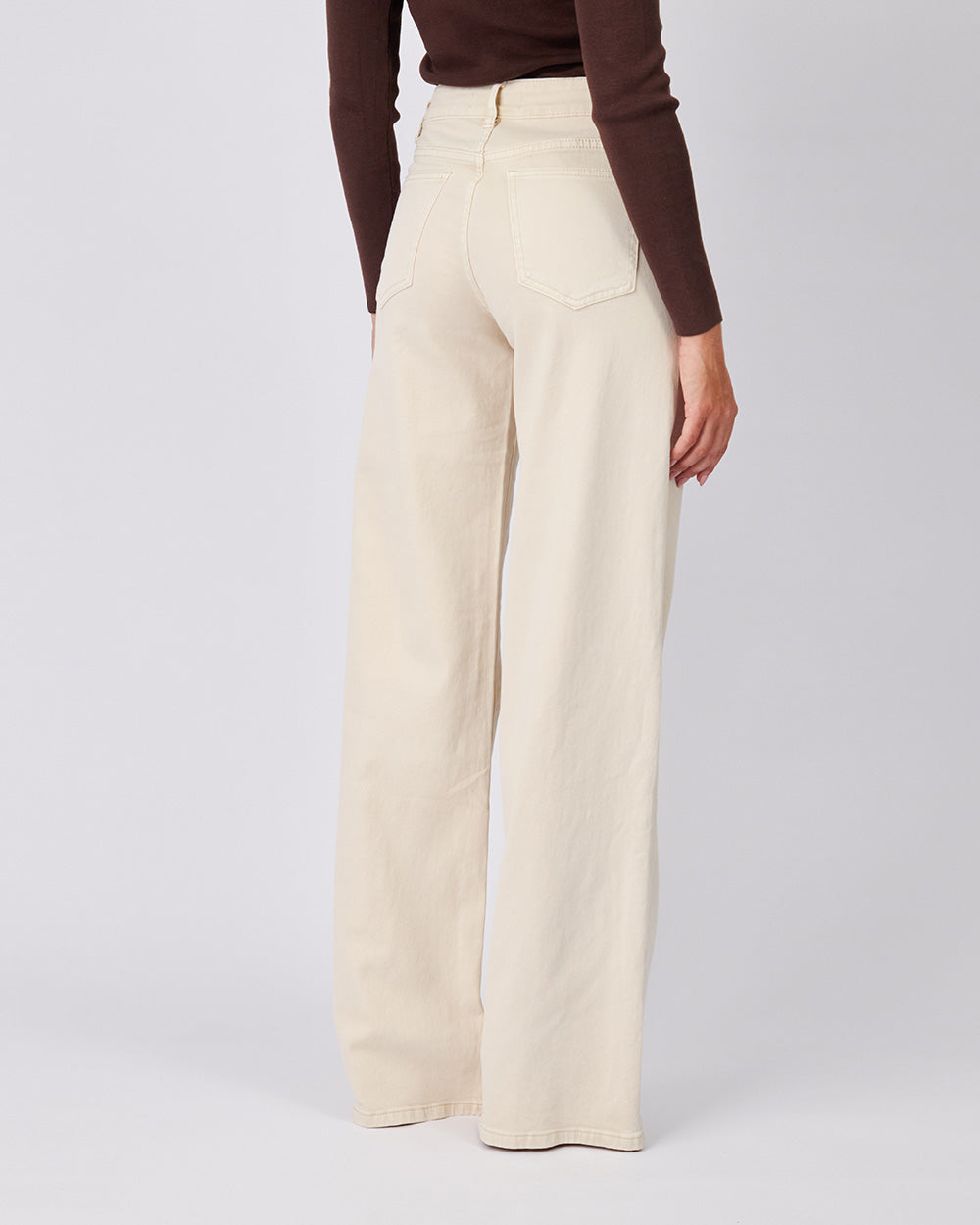 Cream Denim Pants