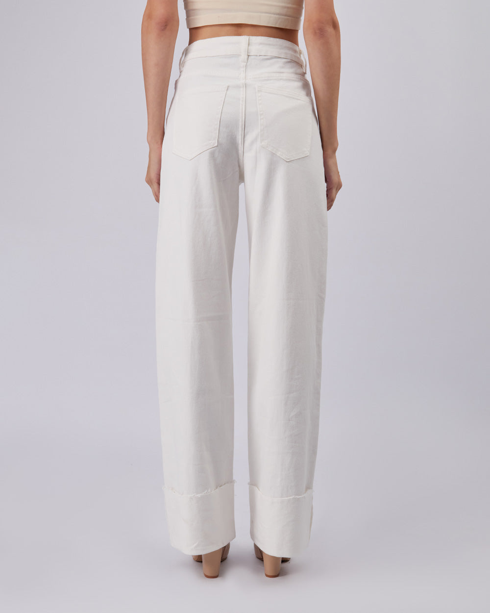 White Denim Pants