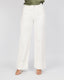 White Denim Pants With Folding Hem