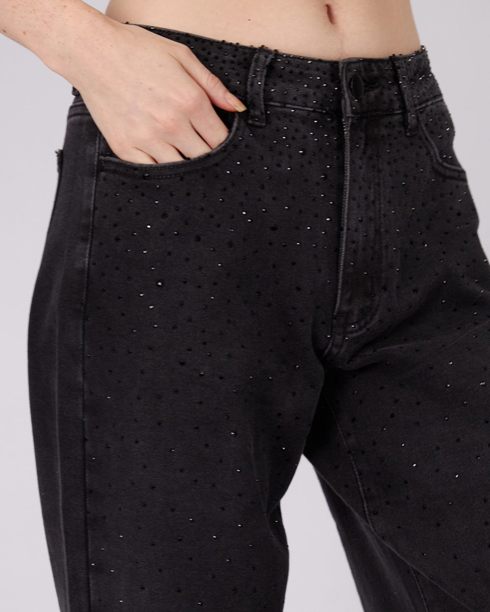 Sparkle Black Denim Pants