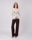 Brown Denim Pants Wide Leg