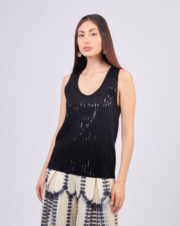 Black Stardust Top