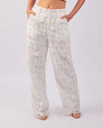 White Lace Pants