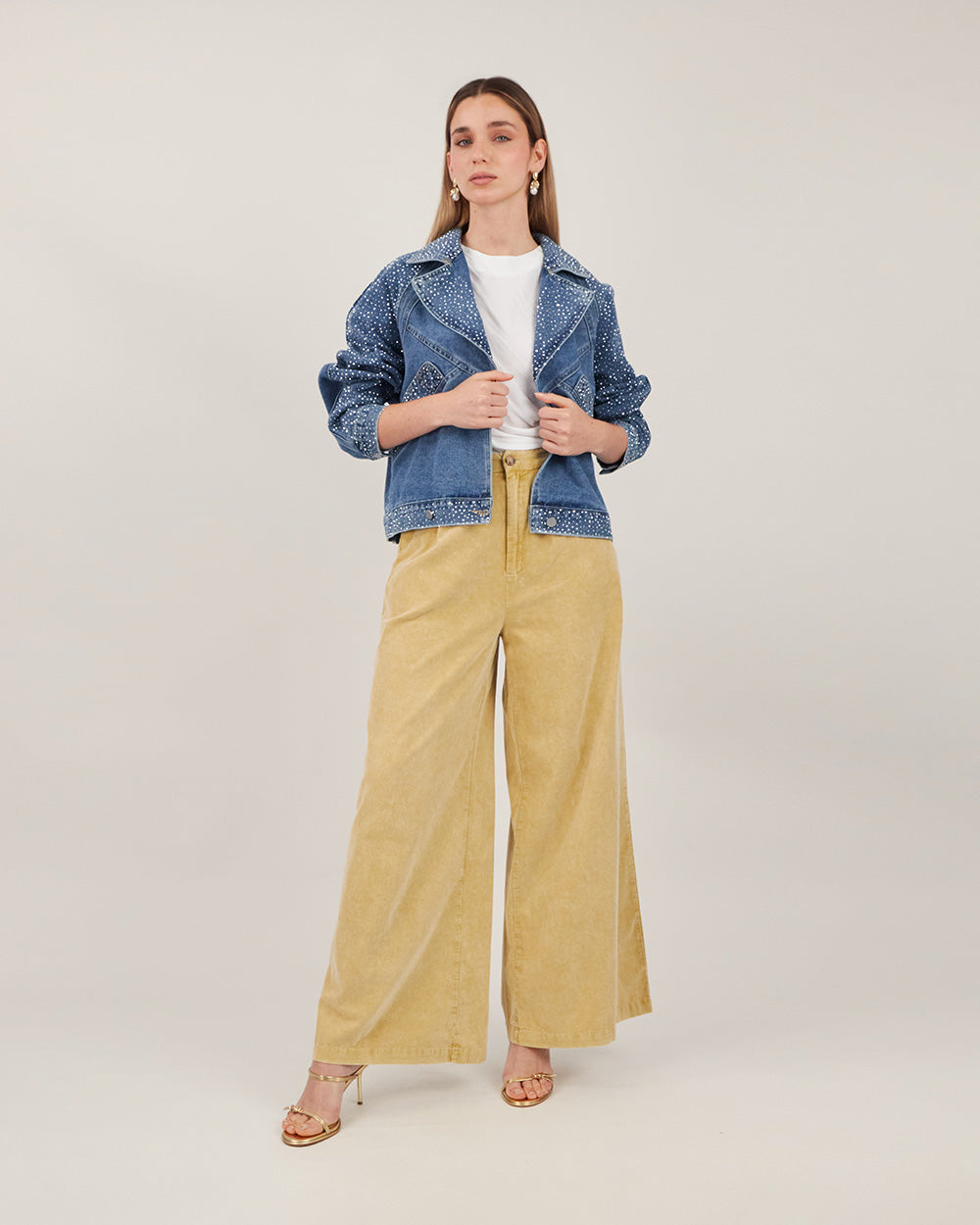 Camel Corduroy Palazzo Pants