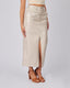Ivory Long Skirt Pockets