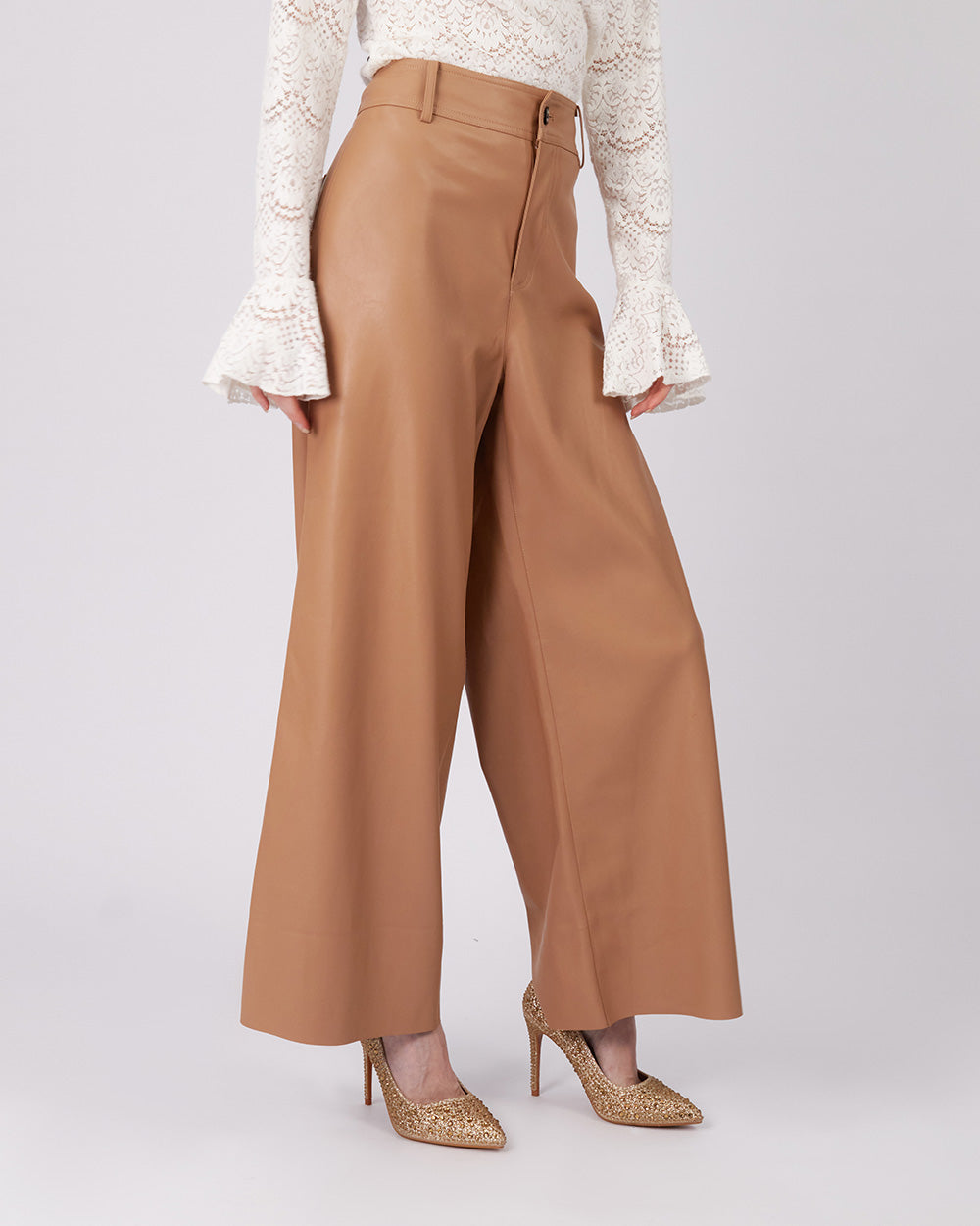 Camel Wide Leg Pants