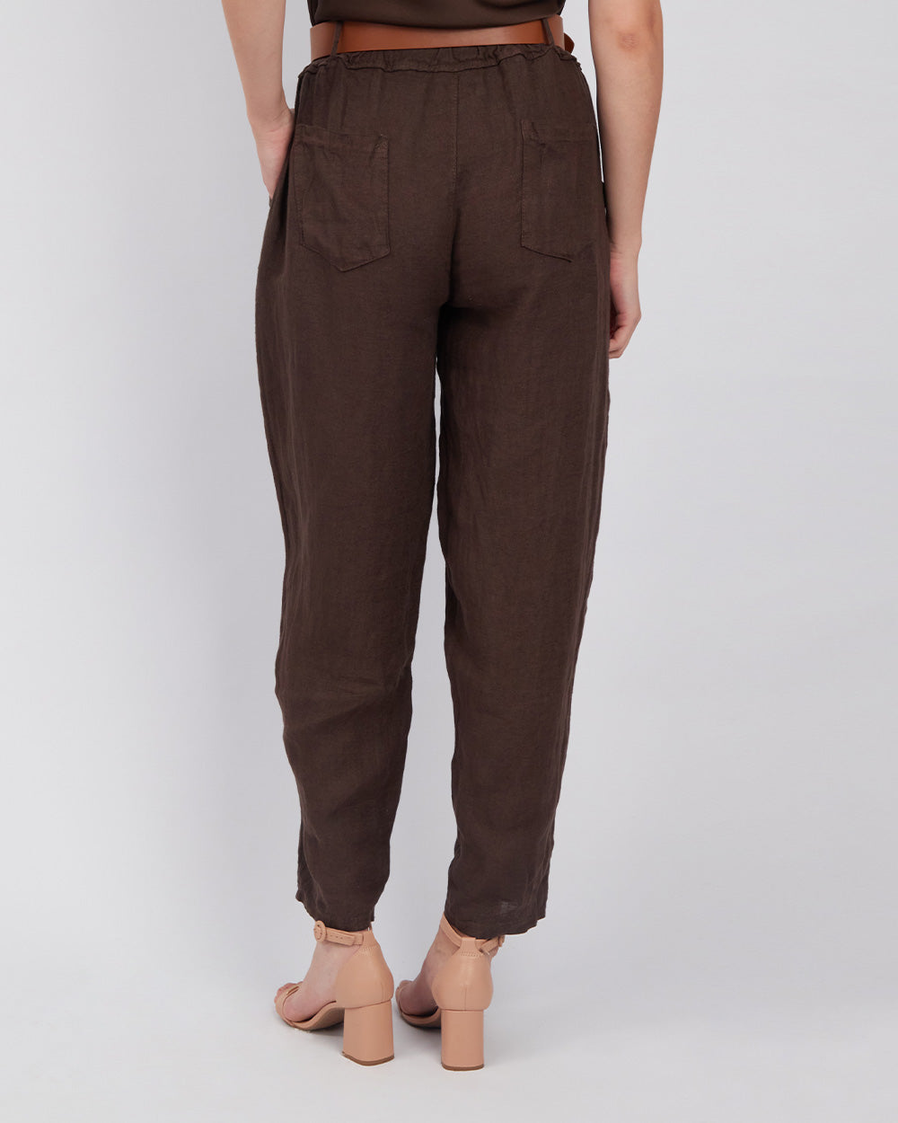 Brown Trousers With Elastic Waist