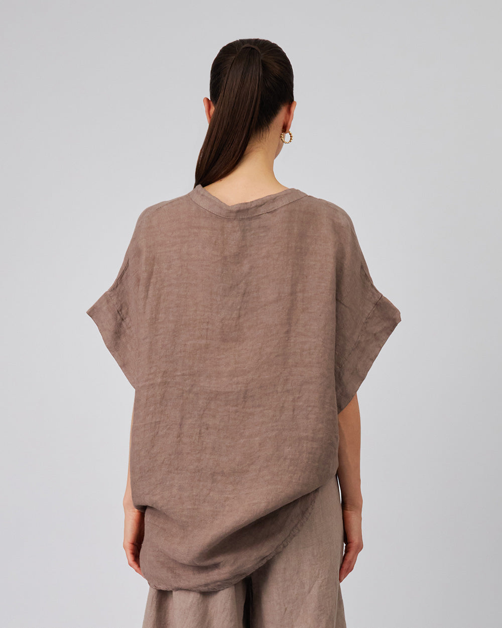 Chocolate Blouse 3D Fabric Flower